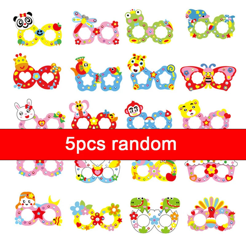 5-pieces DIY EVA Glasses Kit – Kids Craft Set