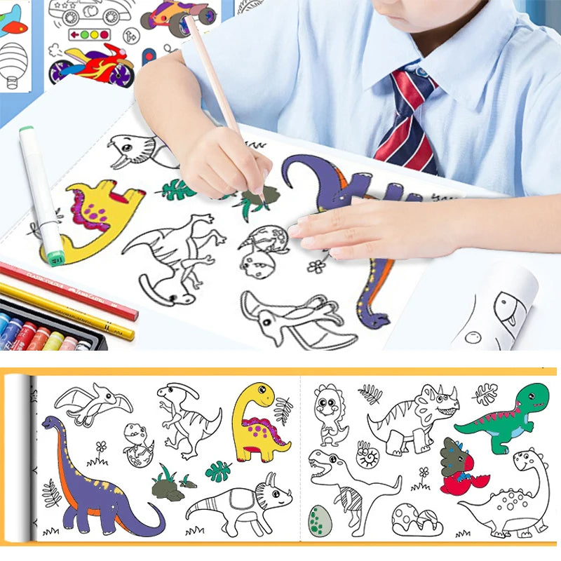 Kids’ Drawing & Painting Roll, 3m x 30cm – Mess-Free Sticky Art Paper Sets