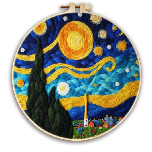 Wool Felting Painting Kits - Sky