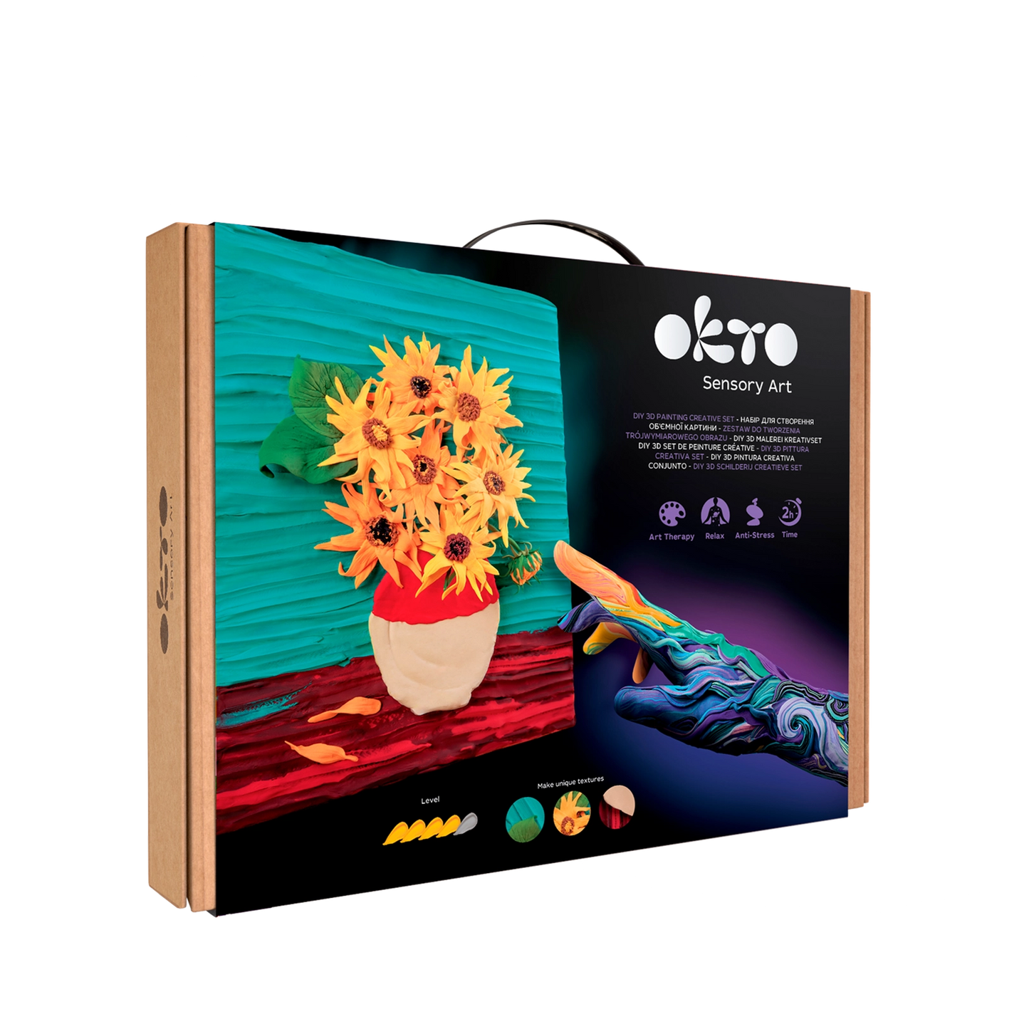 3D Air-Dry Clay Sensory Art – “Sunflowers” Design