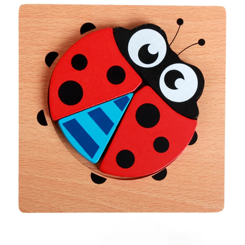Wooden 3D Animal Puzzles