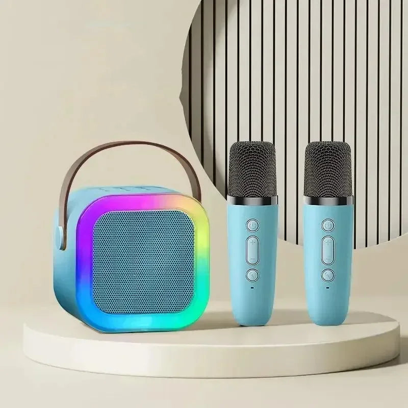 K12 Bluetooth Wireless Portable Karaoke Speaker with 2 Microphones