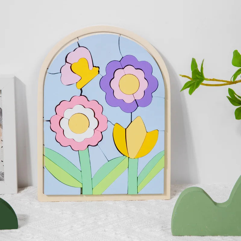Montessori Wooden Colourful Puzzle Sets