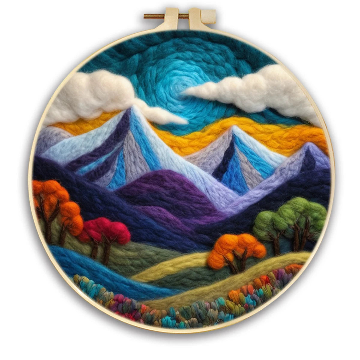 Wool Felting Painting Kits - Sky