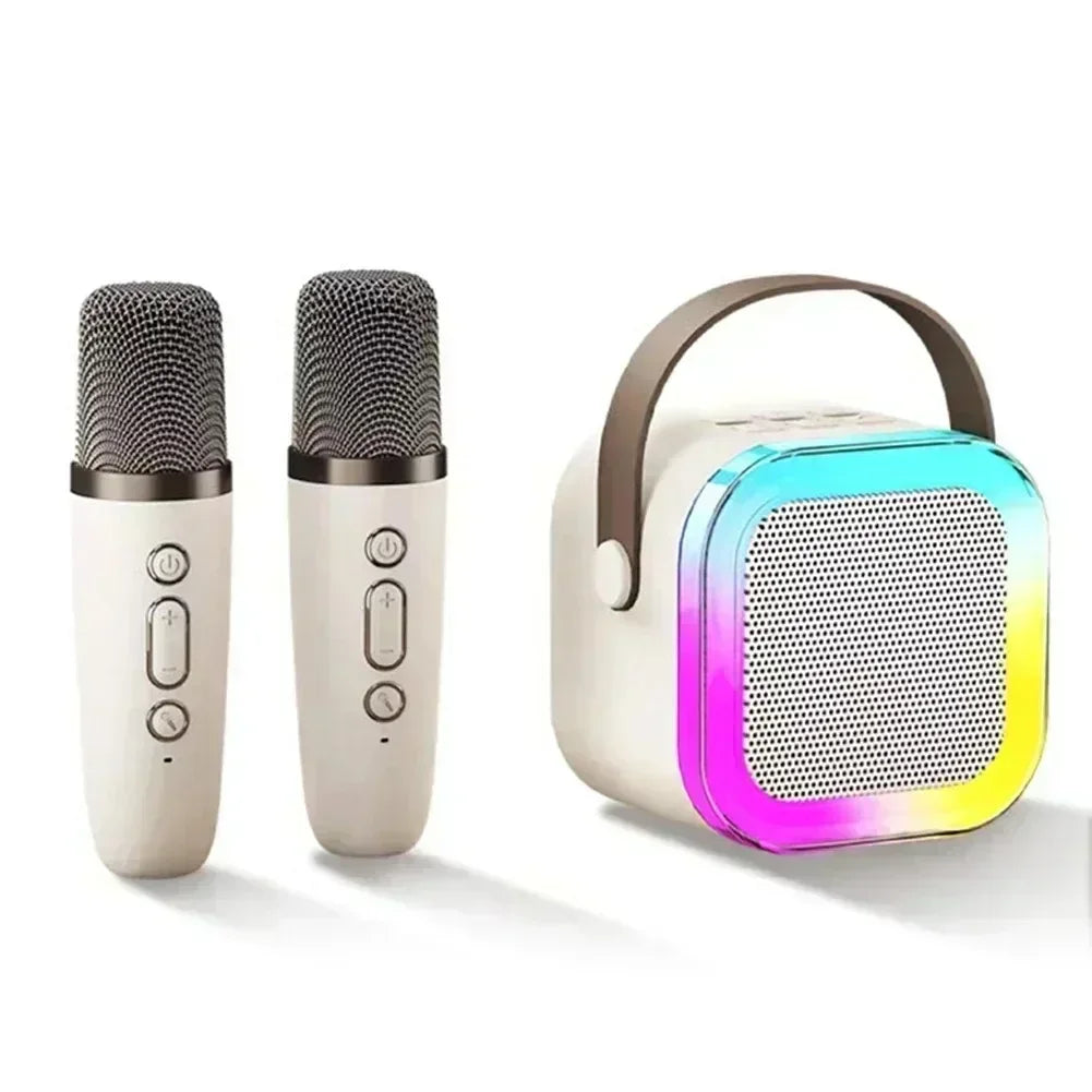 K12 Bluetooth Wireless Portable Karaoke Speaker with 2 Microphones