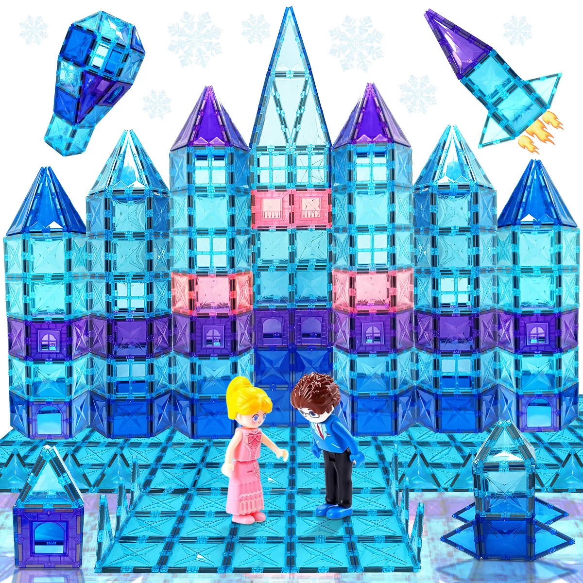 Magnetic Building Blocks Sets, 7.5cm - 42-pcs Princess Castle