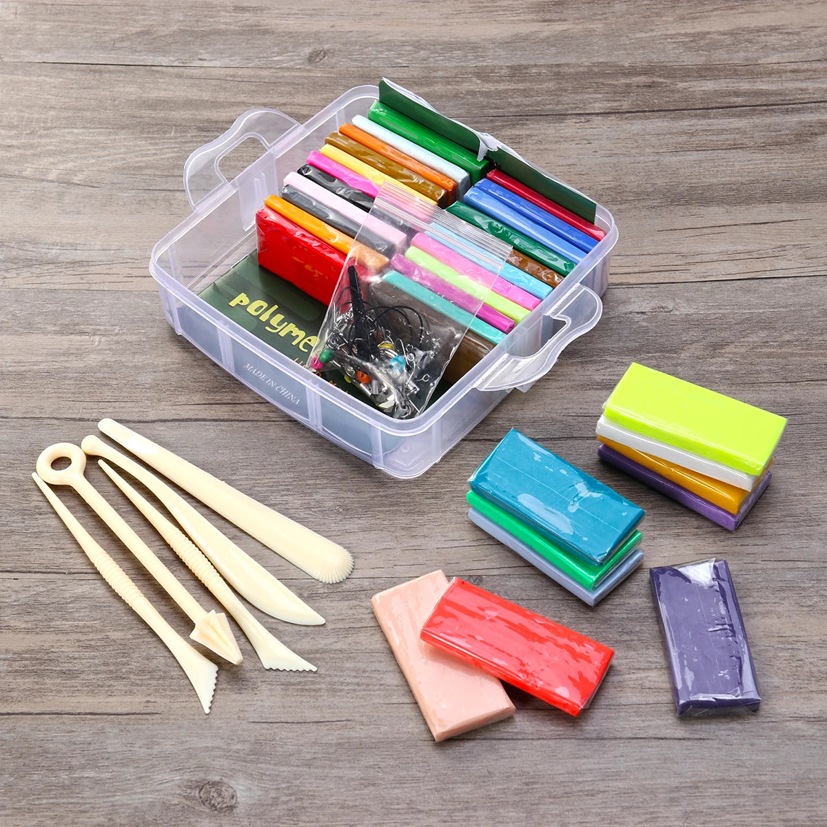 32-Colour Soft Polymer Clay Kit with Tools & Accessories