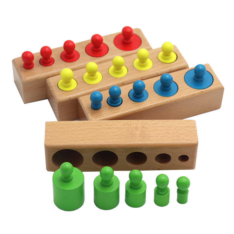 Montessori-Inspired Early Learning Wooden Building Blocks