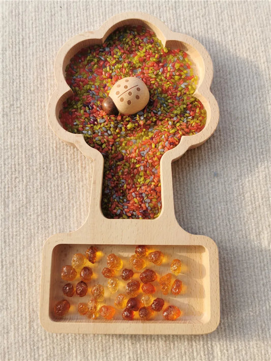 Wooden Montessori Trays for Kids – Ideal for Open-Ended Play & Early Learning