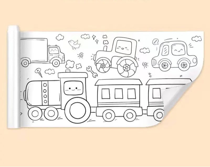 Kids’ Drawing & Painting Roll, 3m x 30cm – Mess-Free Sticky Art Paper Sets