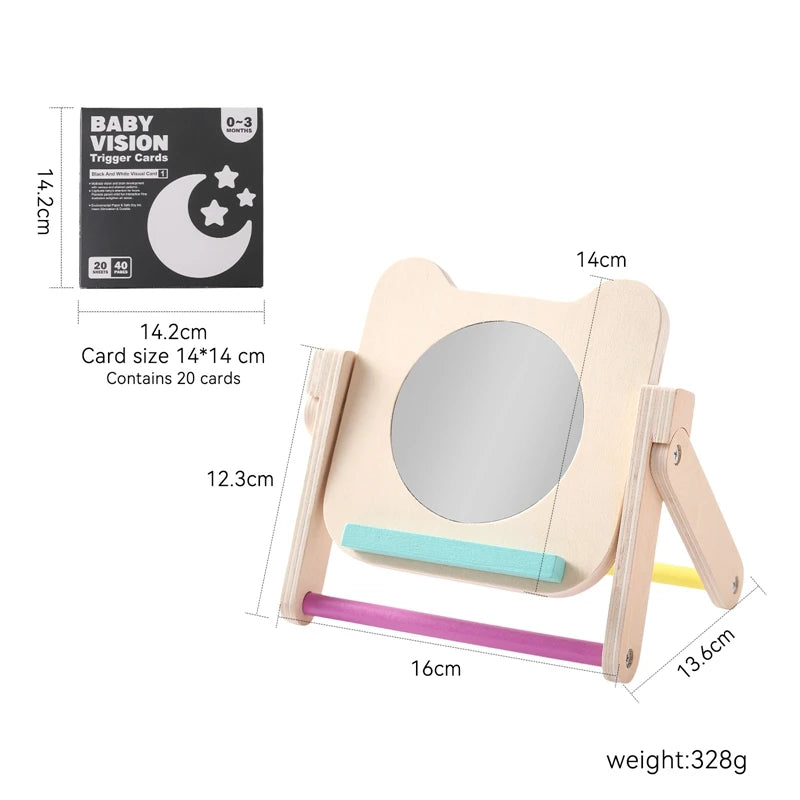 Montessori Mirror with Visual Cards