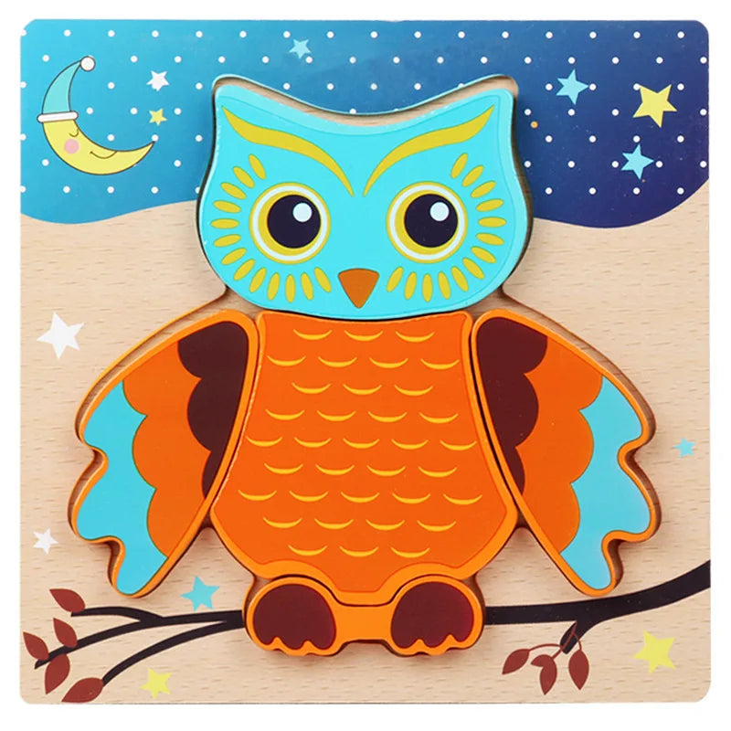Wooden 3D Animal Puzzles