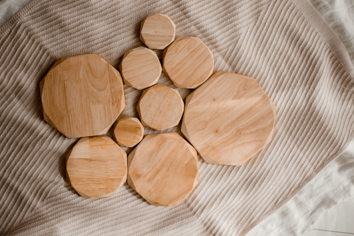 Natural Wooden Stacking Stones