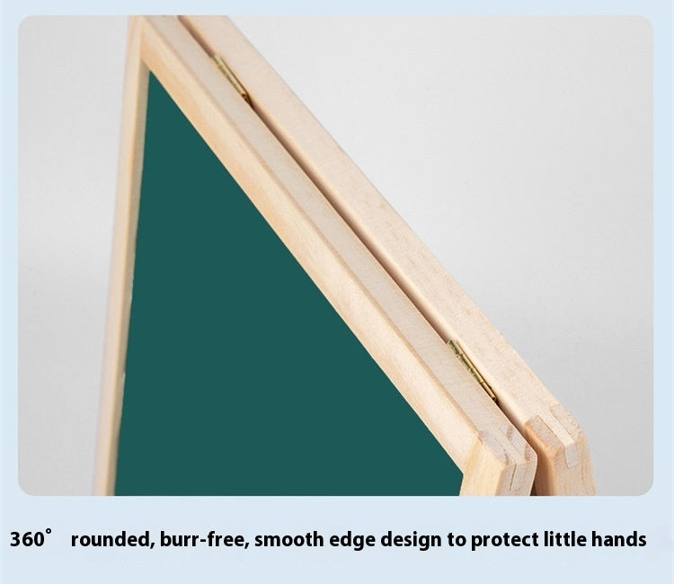 Children's Wooden Magnetic Double-sided Colour Drawing Board for Small Spaces