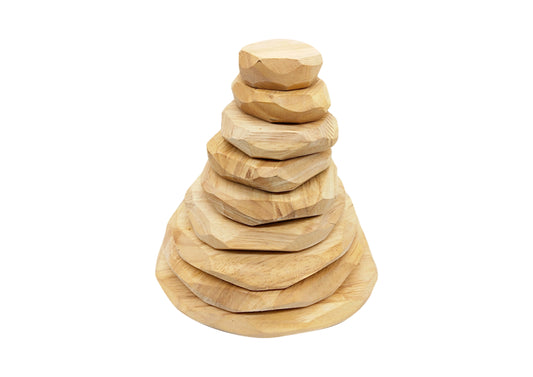 Natural Wooden Stacking Stones
