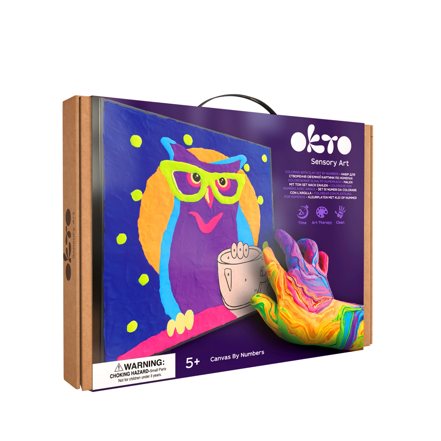 3D Air-Dry Clay Sensory Art Clay-By-Numbers – “Owl” Design