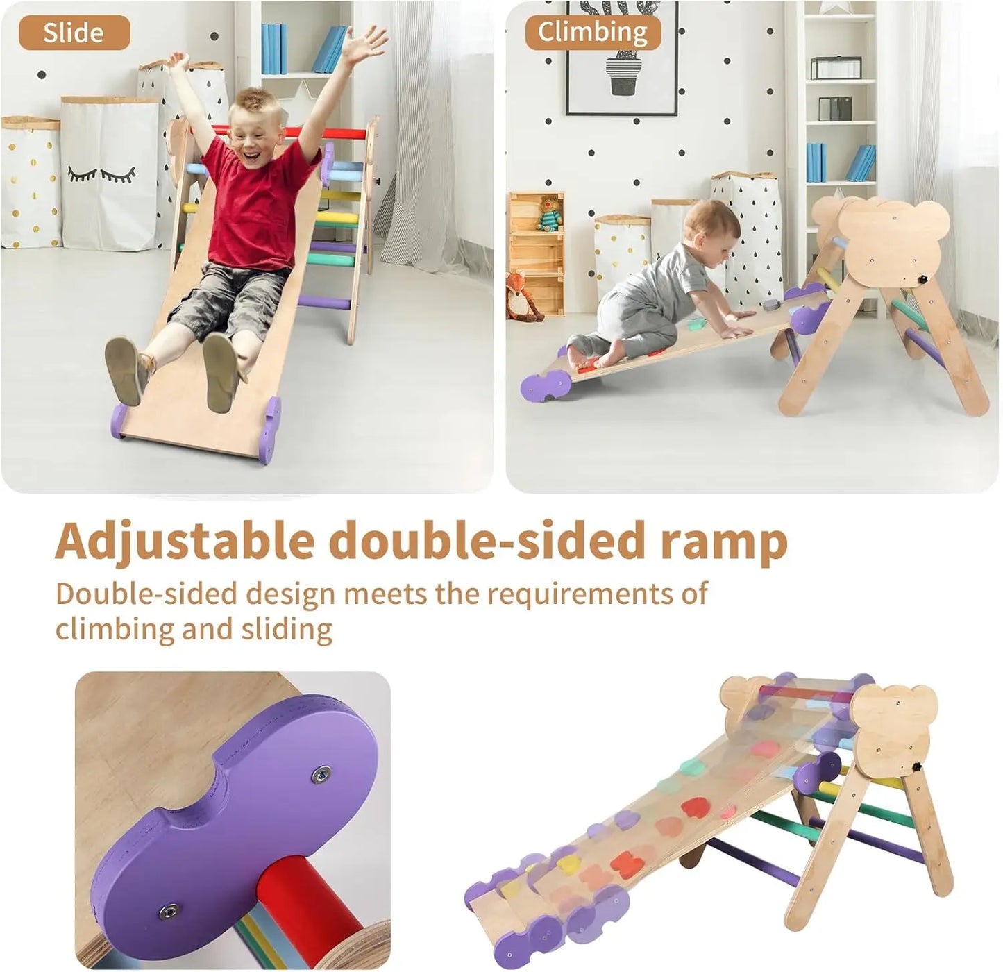 9-in-1 Foldable Montessori Climbing Set for Toddlers