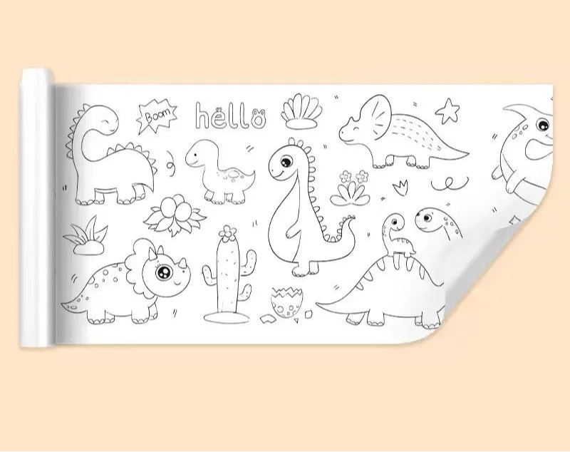 Kids’ Drawing & Painting Roll, 3m x 30cm – Mess-Free Sticky Art Paper Sets