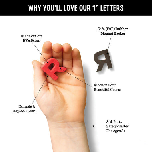 1" 200pc Holly Berry Red Magnetic Letters