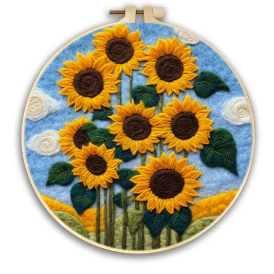 Wool Felting Painting Kits - Flowers