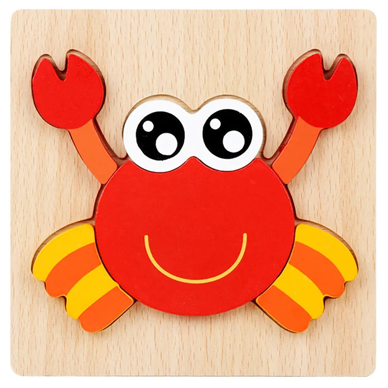 Wooden 3D Animal Puzzles