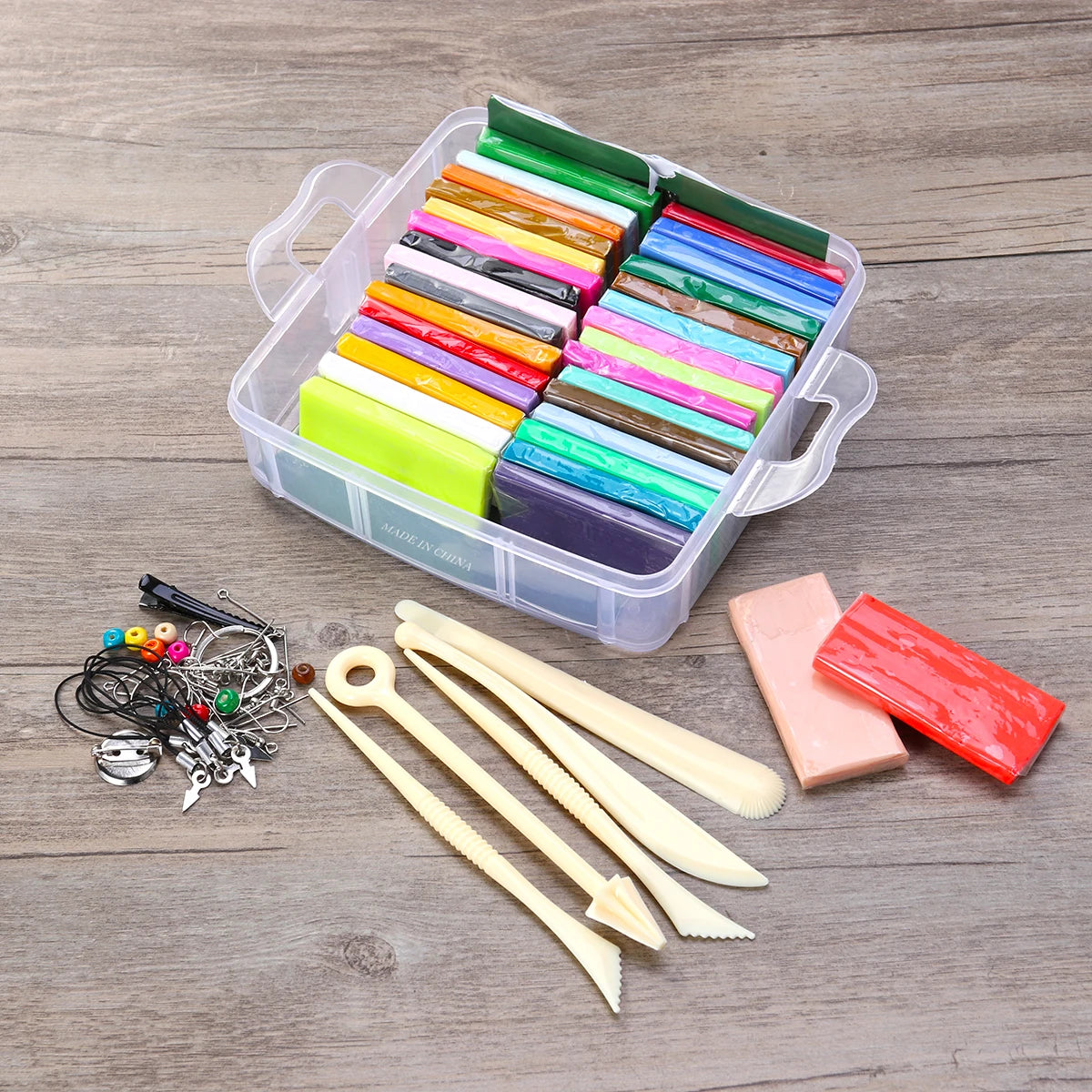 32-Colour Soft Polymer Clay Kit with Tools & Accessories