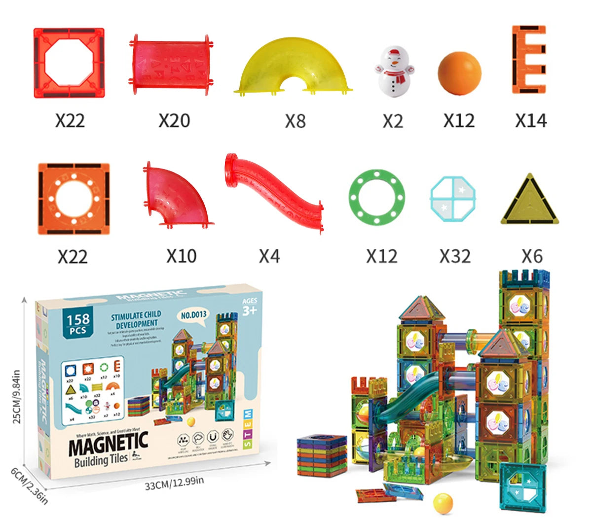 Magnetic Building Blocks Sets, 5.5cm