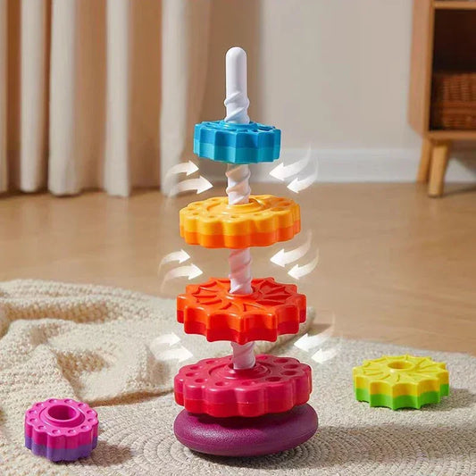 Montessori Rainbow Spinning Tower