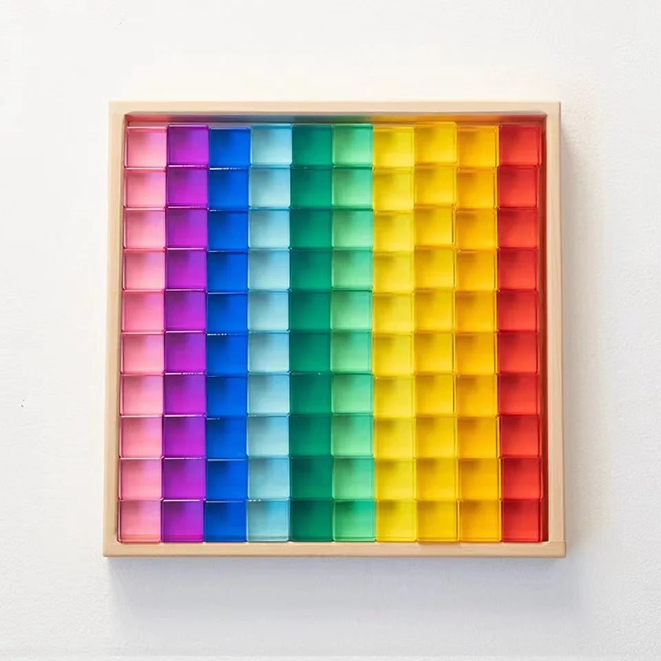 See-Through High-Transparency Rainbow Stacking Block Sets