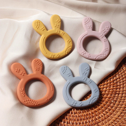 Silicone Carrot & Bunny Shape Baby Teether