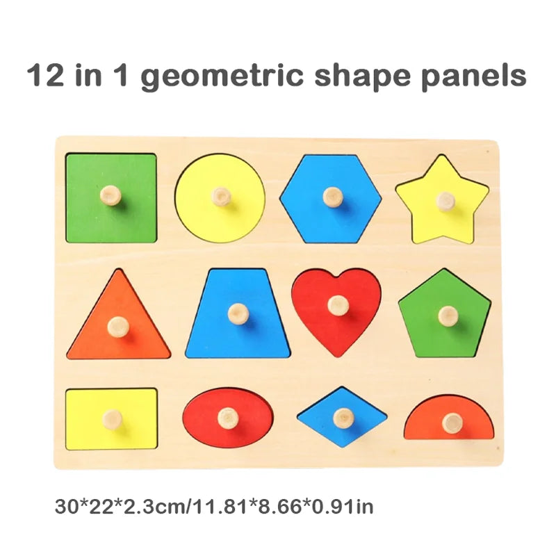 Wooden Shape and Colour Matching Boards for Babies & Toddlers