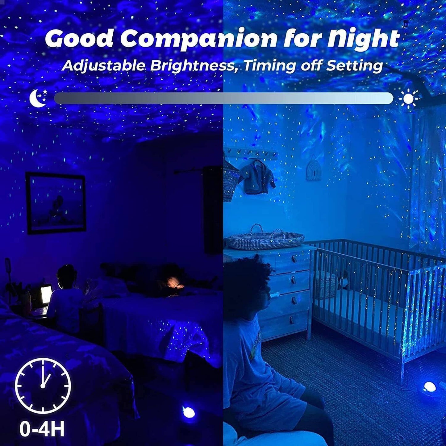 LED Galaxy & Starry Night Light Projector – With Remote & Smart App Control
