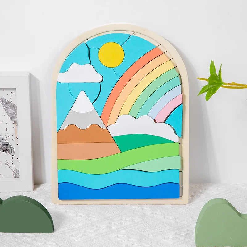 Montessori Wooden Colourful Puzzle Sets