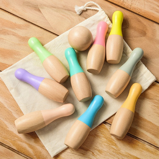 Wooden Bowling Set