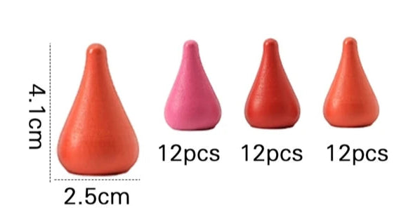 Kids Wooden Montessori Loose Parts for Open-ended Play - Nordic Waldorf-Style