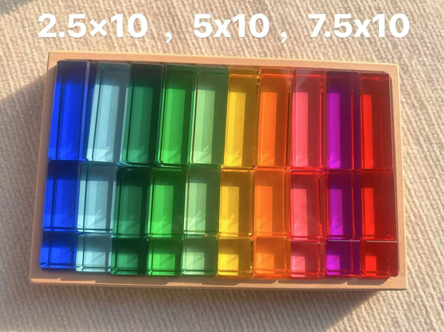See-Through High-Transparency Rainbow Stacking Block Sets