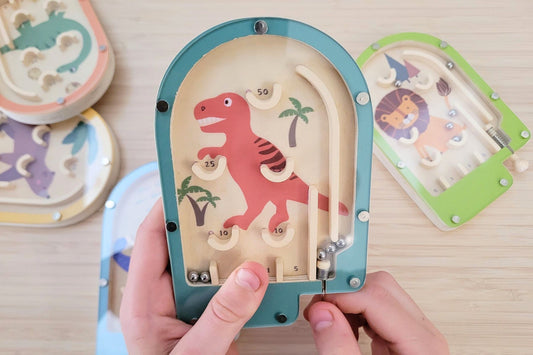 Wooden Pinball Game, set of 6