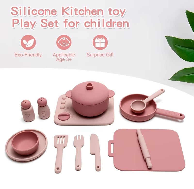 3-Piece Silicone Cooking Play Set