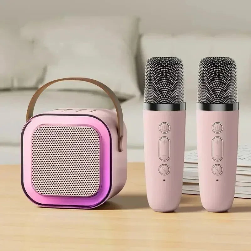 K12 Bluetooth Wireless Portable Karaoke Speaker with 2 Microphones