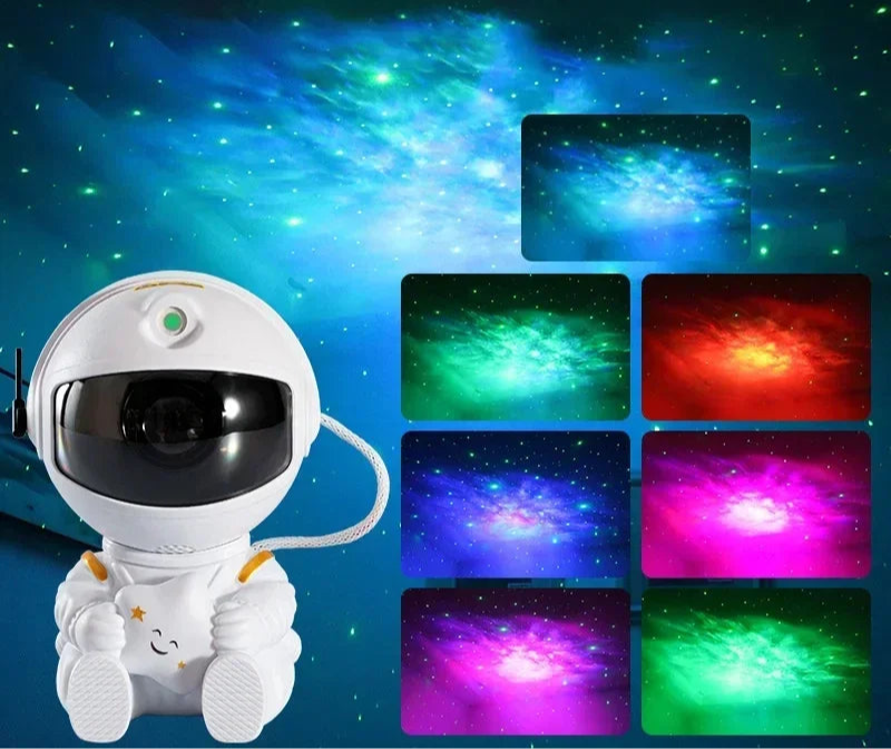Galaxy Star Astronaut Projector – LED Night Light for Kids