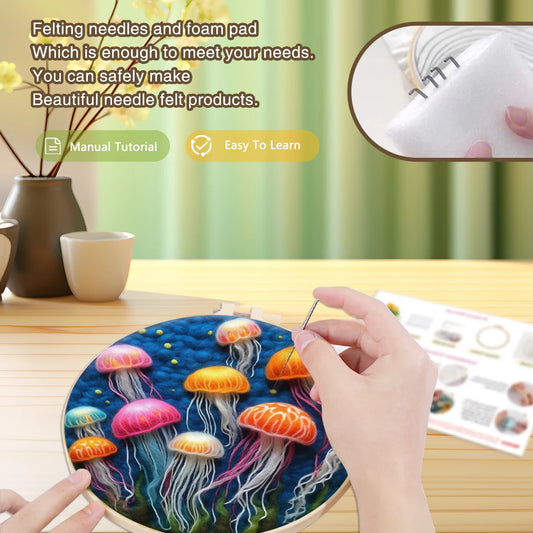 Wool Felting Painting Kits - Animals