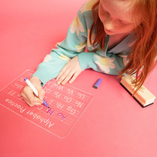 Acrylic Dry-Erase Alphabet Tracing Practice Board