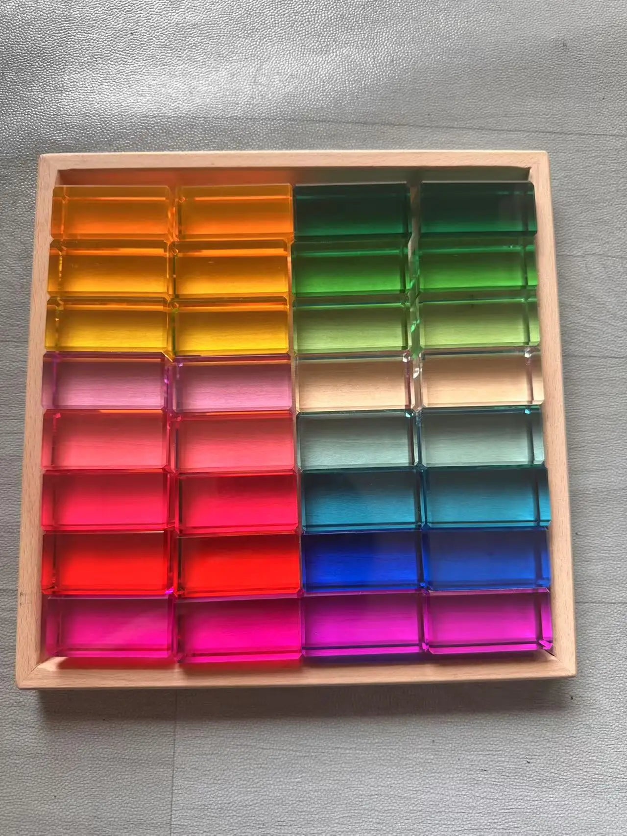 See-Through High-Transparency Rainbow Stacking Block Sets