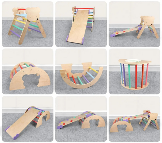 9-in-1 Foldable Montessori Climbing Set for Toddlers