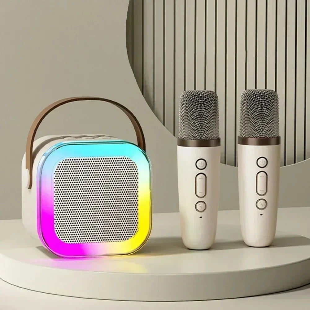 K12 Bluetooth Wireless Portable Karaoke Speaker with 2 Microphones