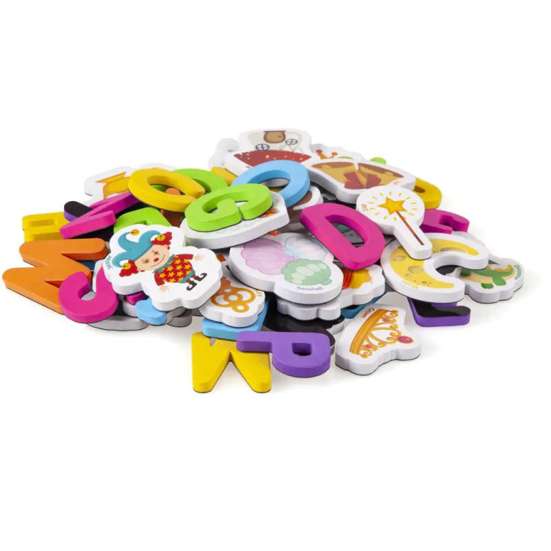 Magnetic Colourful Fairy Tale Characters and Objects + 26 Uppercase Letters