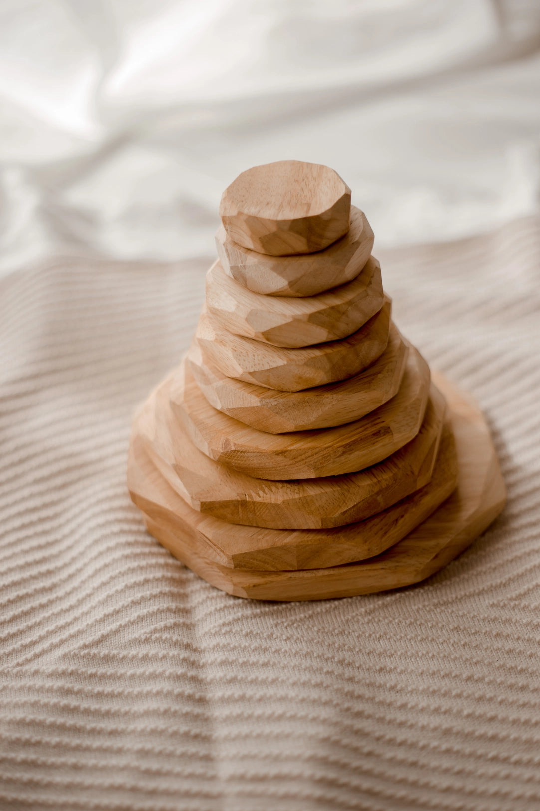 Natural Wooden Stacking Stones
