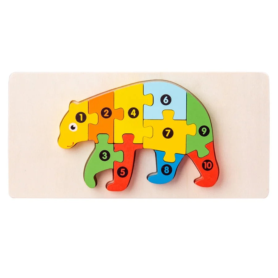 Wooden Puzzle Sets, Animals