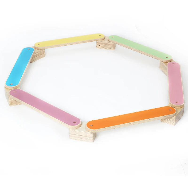 23-Piece Montessori Wooden Balance Bridge Set – Sensory & Motor Skills Training