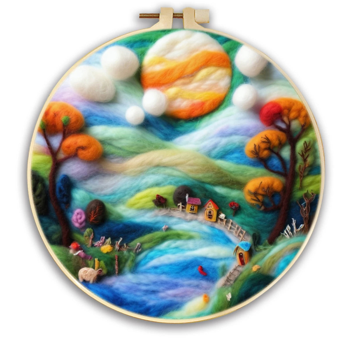 Wool Felting Painting Kits - Sky